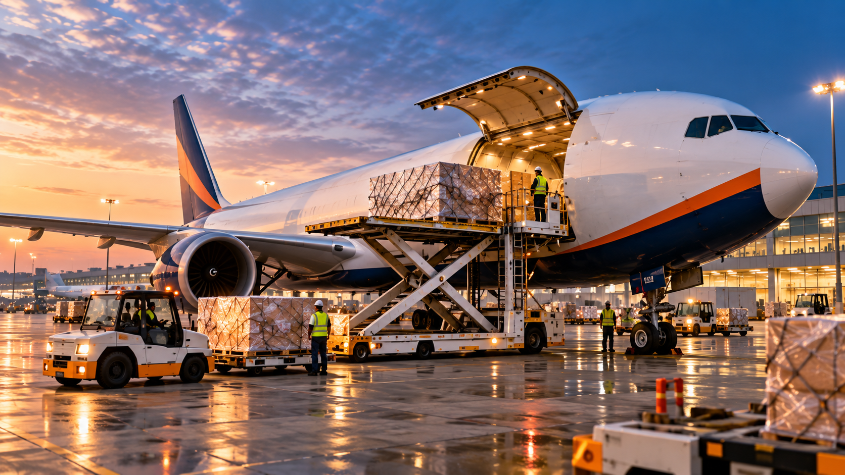 Aircraft ready for loading