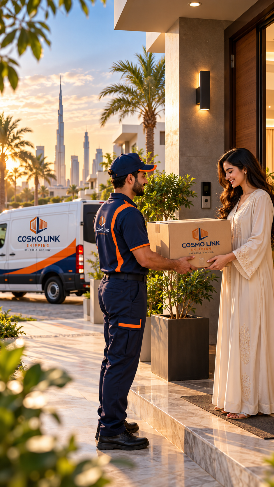 Parcel handed over to a customer