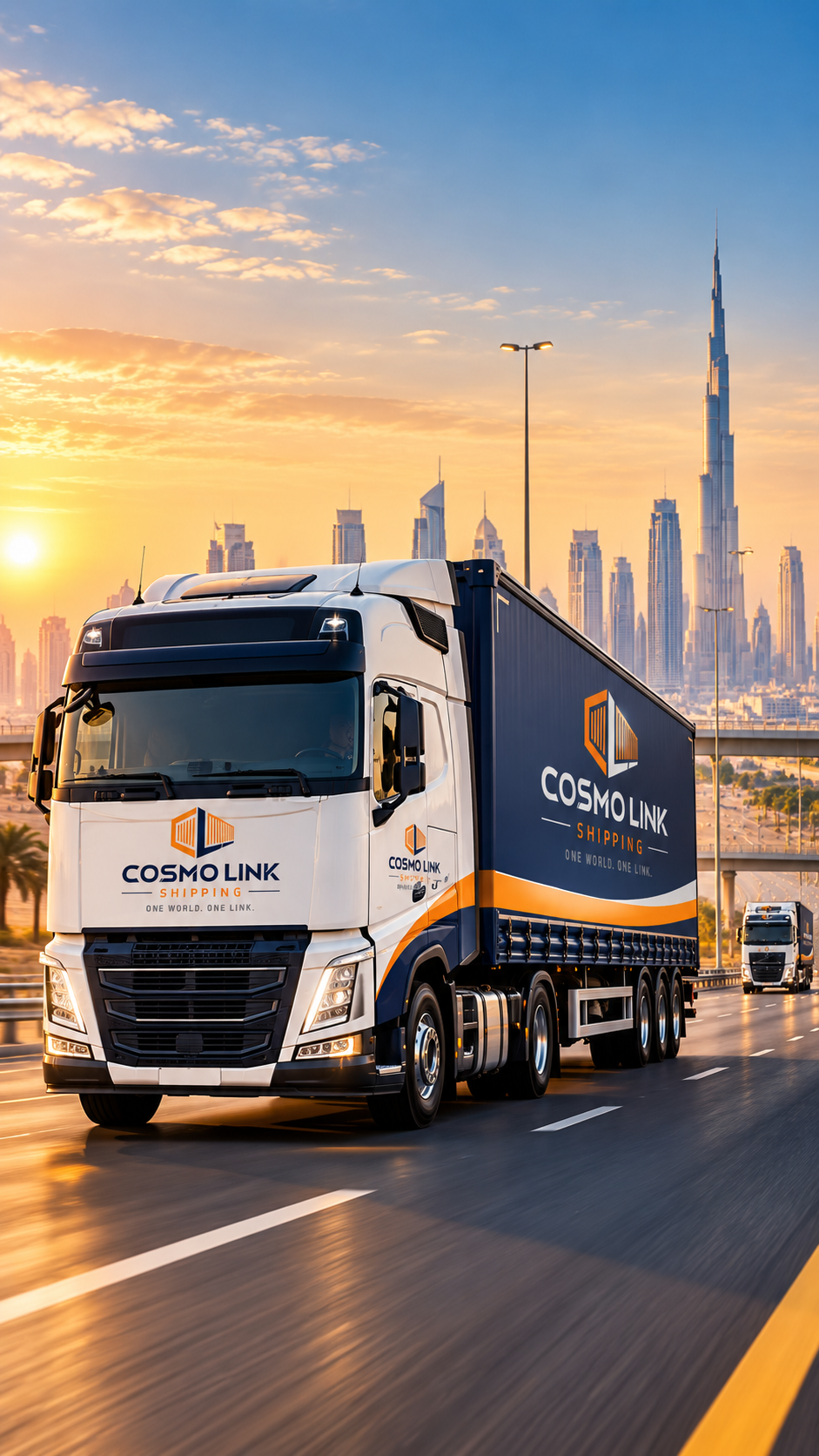Delivery truck on the road